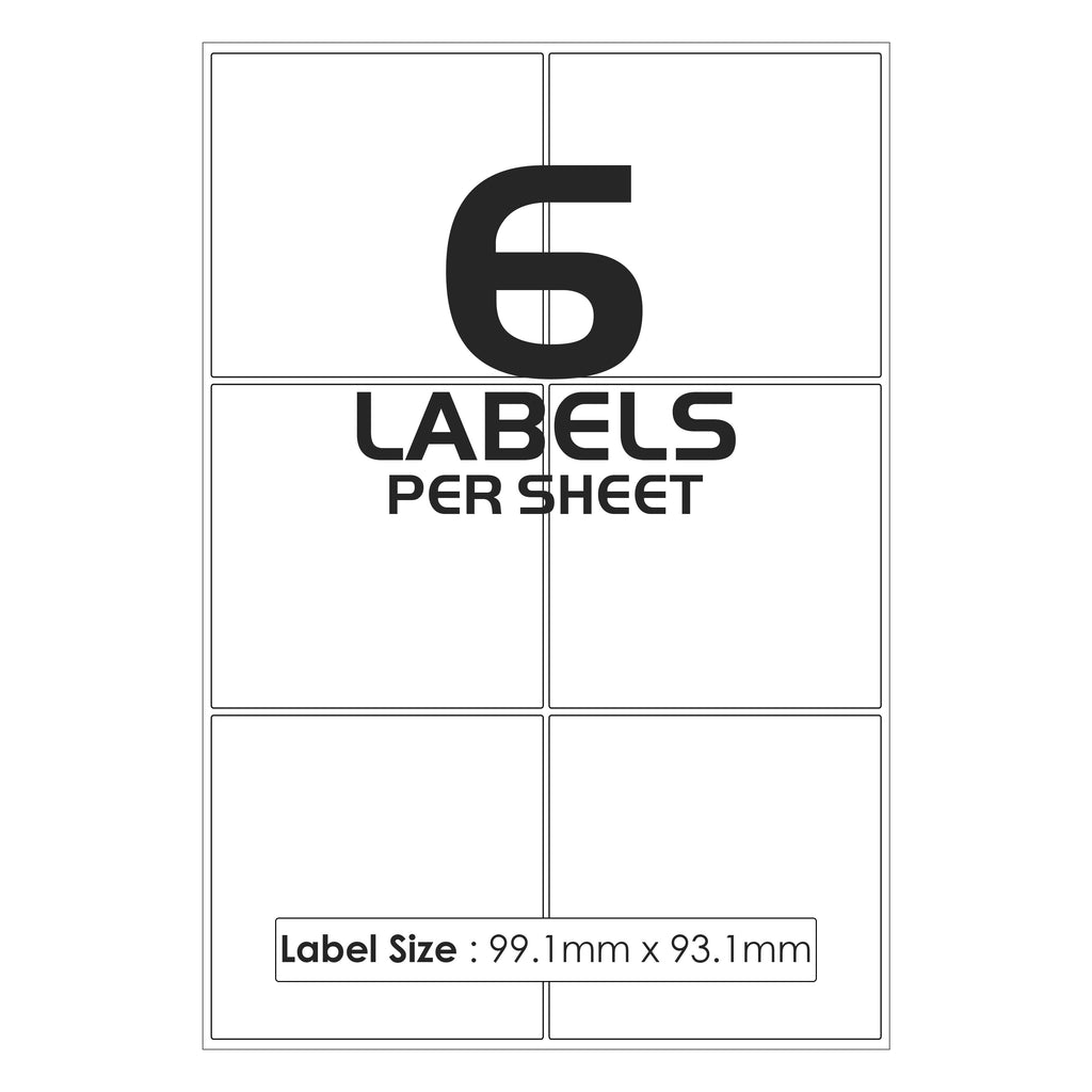6 Labels Per Sheet